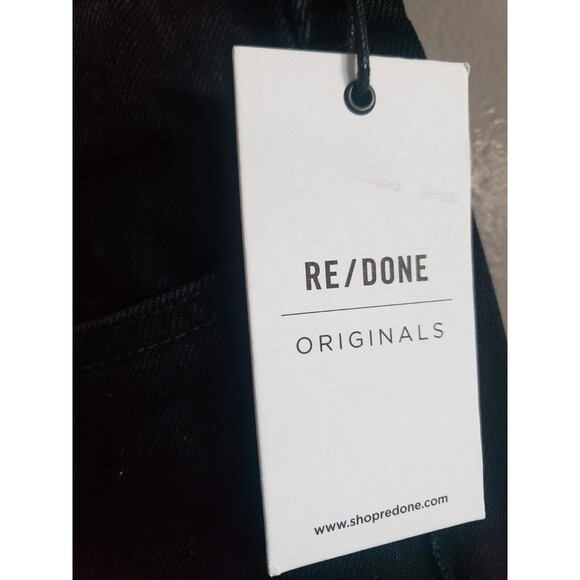 Re/Done Jean Mens 32x32 Black Straight Fit Button Fly Made In The USA New - Picture 5 of 9